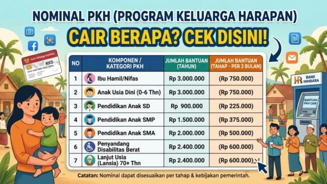 Nominal Bantuan PKH 2026 Lengkap