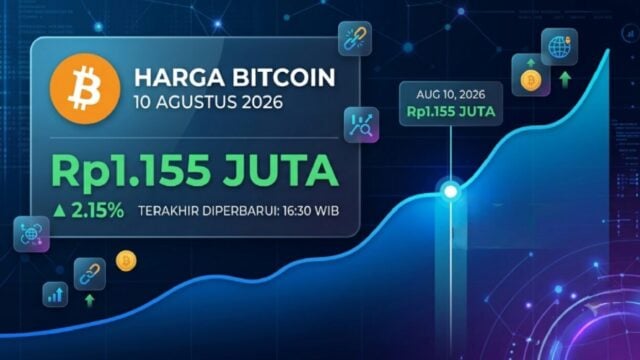 Harga Bitcoin Hari Ini 10 Agustus 2026 Menguat 0,17% ke Rp1,155 Miliar