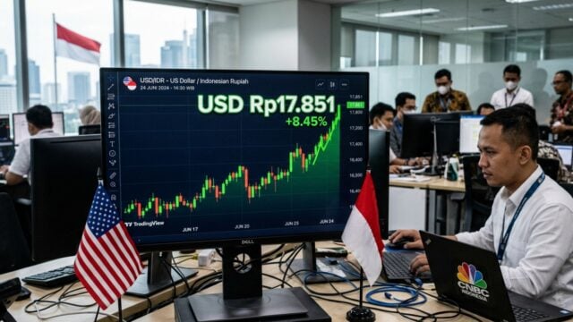 Kurs Dolar Menguat 0,23% ke Rp17.851,25