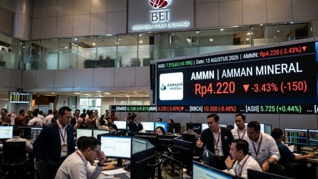 Saham AMMN Anjlok 3,43% ke Rp4.220, 13 Agustus 2026