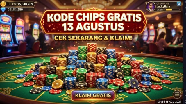 Kode Chips Higgs Domino Gratis Hari Ini Kamis 13 Agustus 2026