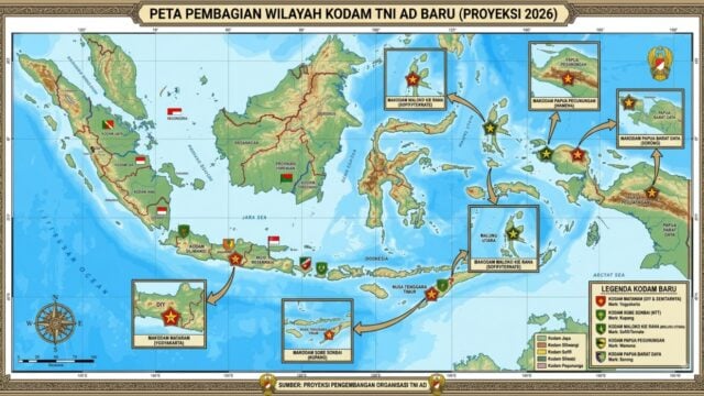 TNI AD Bentuk 5 Kodam Baru 2026