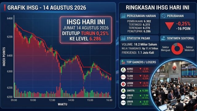IHSG Hari Ini Jumat 14 Agustus 2026