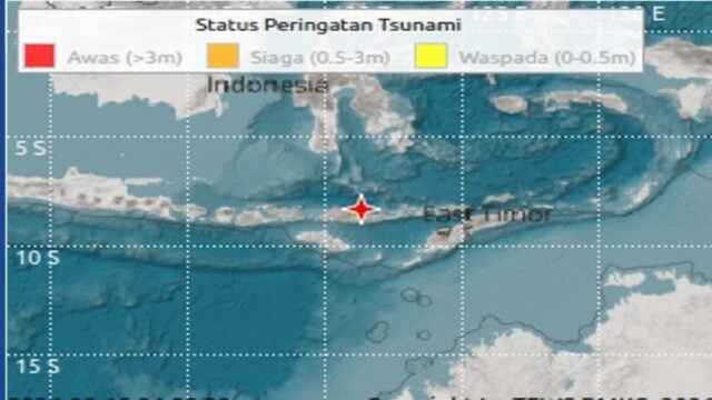 Gempa Magnitudo 7,7 Guncang NTT