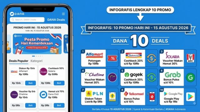 10 Promo DANA Hari Ini Sabtu 15 Agustus 2026
