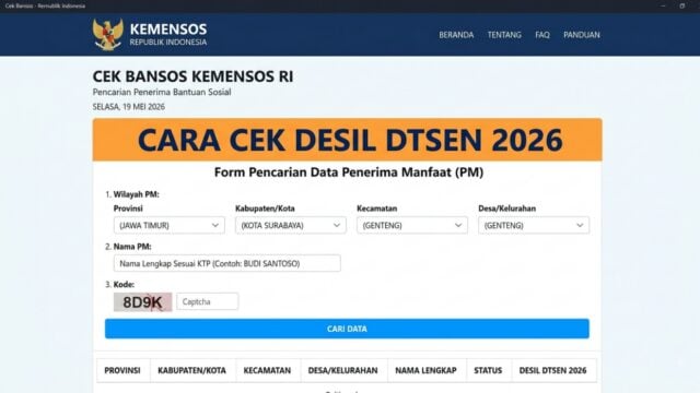 Cara Cek Desil DTSEN 2026 Online