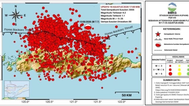 Update Gempa Flores M7.7