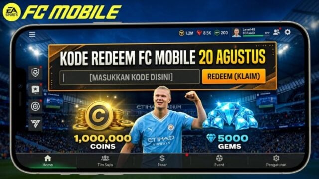 Update Kode Redeem FC Mobile Hari Ini Kamis 20 Agustus 2026: Gems & Coin Gratis