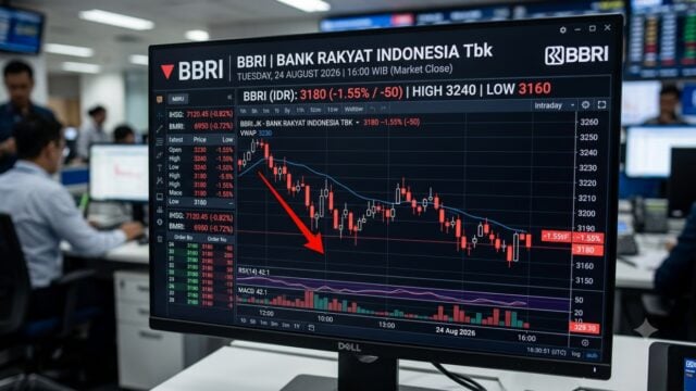 Saham BBRI Anjlok