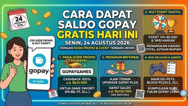 Cara Dapat Saldo GoPay Gratis Hari Ini