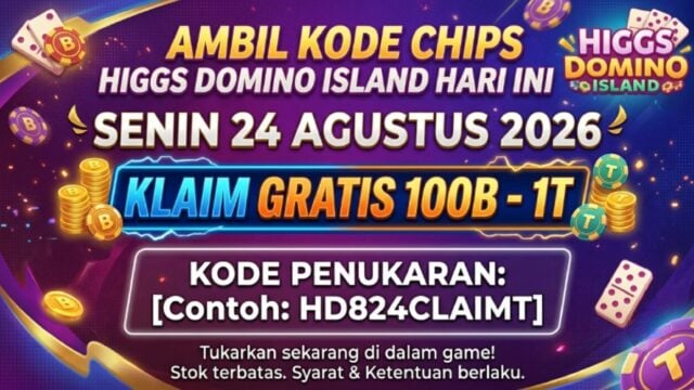 Kode Chips Higgs Domino Island Hari Ini