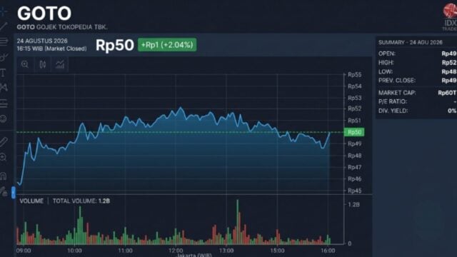 Saham GOTO Stagnan di Rp50: Pendapatan Q2 2026 Tumbuh 30,6% Tapi EPS Masih Minus