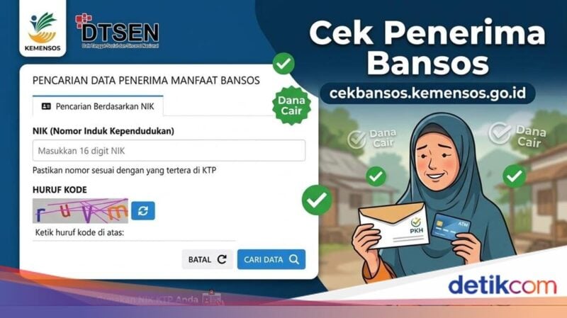 Cara Cek Bansos PKH 2026 Lewat HP di Cekbansos Kemensos