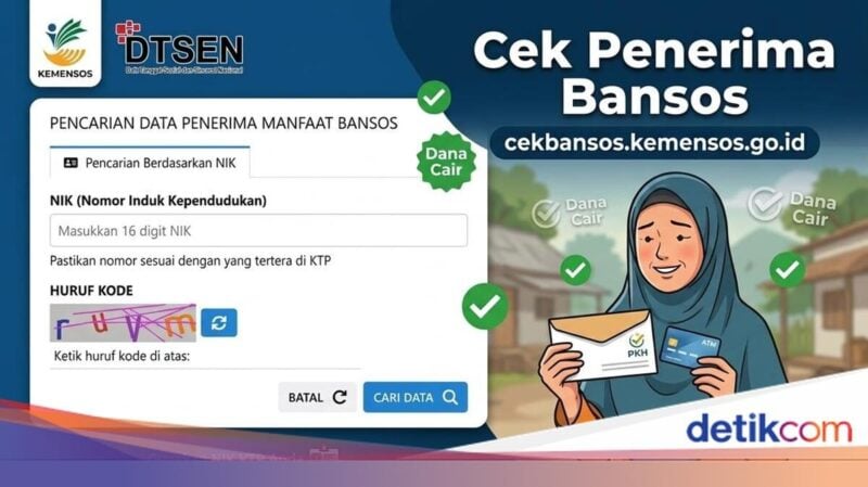 Cara Cek Bansos PKH 2026 Lewat HP di Cekbansos Kemensos