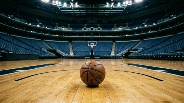 Suasana lapangan basket NBA jelang dimulainya musim reguler 2026-27