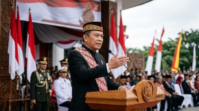 Menteri Hukum Supratman Andi Agtas menghadiri Upacara HUT 81 RI di Istana Merdeka