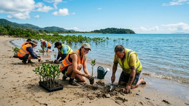 Partai Demokrat Ajak Warga Jaga Pesisir Lewat Aksi Bersih Pantai dan Penanaman Mangrove