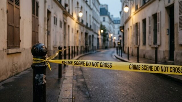 Garis polisi terpasang di lokasi kejadian penganiayaan santri di Karawang