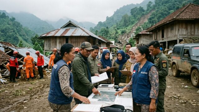 Satgas Galapana DPR melakukan peninjauan lokasi terdampak gempa 7,7 magnitudo di Manggarai, Nusa Tenggara Timur, Minggu 16 Ag