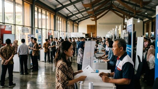 Suasana SPH Media Career Expo dengan pelamar kerja dan perusahaan