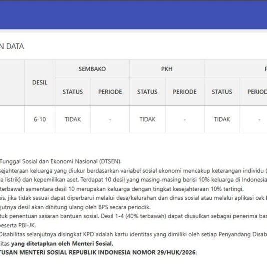 Cara mengecek PKH 2026 lewat HP di situs Kemensos