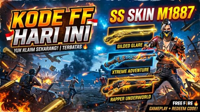 Update Kode Redeem FF Hari Ini 13 September 2026: Skin M1887 + Diamond Gratis!