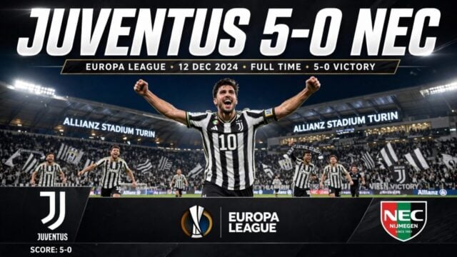 Hasil Juventus vs NEC 5-0: Bianconeri Pesta di Liga Europa
