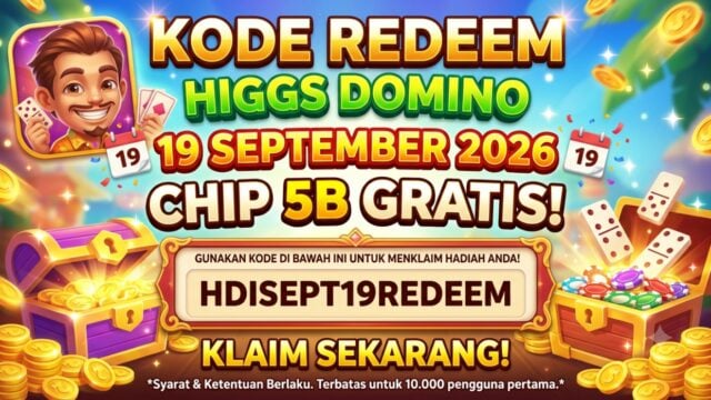Kode Redeem Higgs Domino Hari Ini