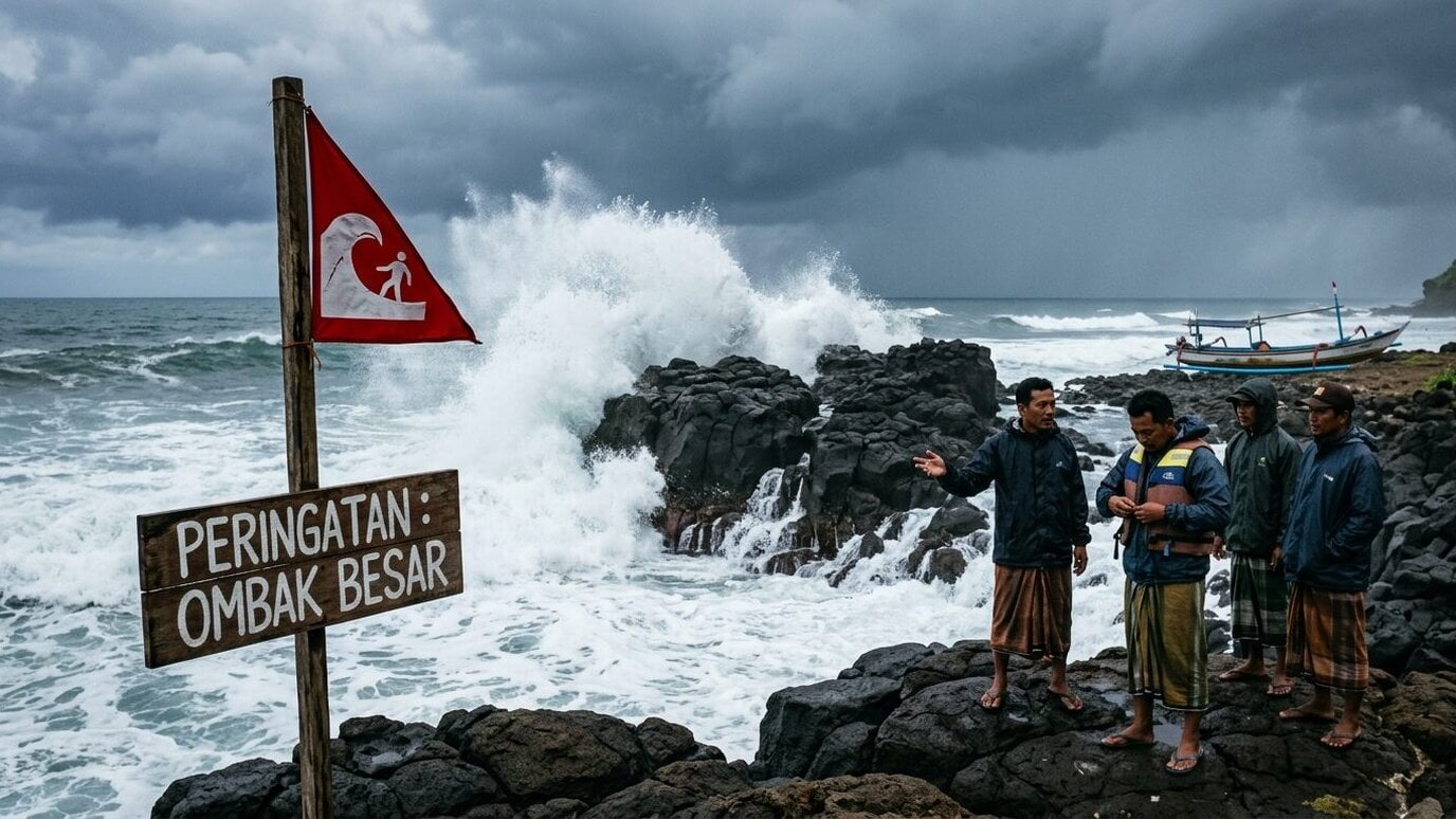 Gelombang hingga empat meter berpotensi terjadi di selatan Banten