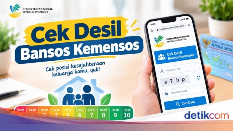 Cara Cek Desil Lewat HP di Cekbansos Kemensos