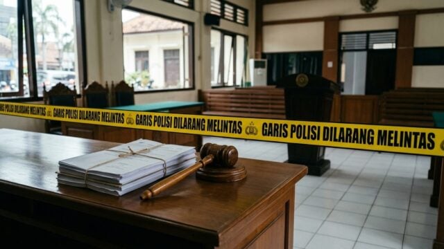 Asap hitam membubung dari Apartemen Teluk Intan Jakarta Utara saat operasi pemadaman kebakaran Minggu malam