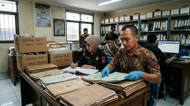 Polisi sita aset PT DSI berupa tanah dan dokumen kepemilikan properti untuk pemulihan kerugian korban
