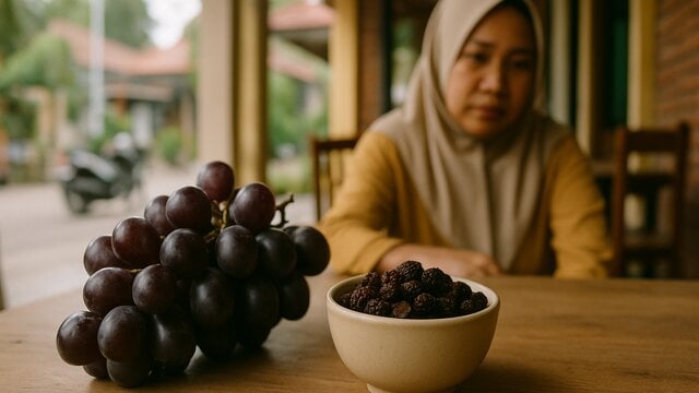 Manfaat kismis dan kandungan nutrisinya dalam mangkuk kecil