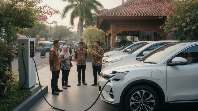 BYD flash charger melayani mobil listrik bersoket CCS2 di Indonesia