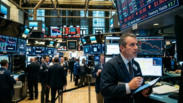 Dow Falls 341 Points as Treasury Yields Hit Multi-Decade Highs
