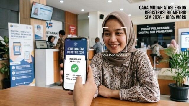 Cara Mudah Atasi Error Registrasi SIM Pakai Wajah (Biometrik) 100% Work 2026