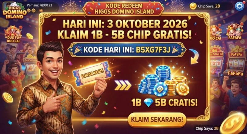 Kode Redeem Higgs Domino Island Hari Ini