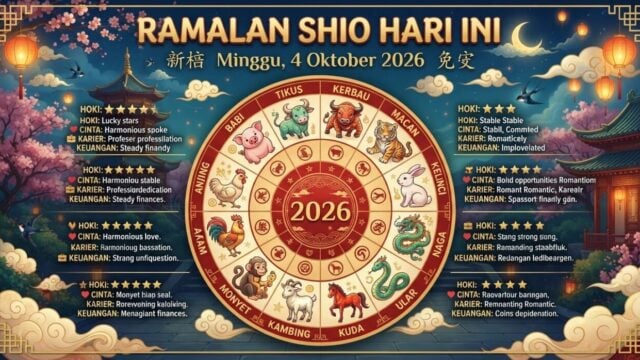 Ramalan Shio Hari Ini Minggu 4 Oktober 2026