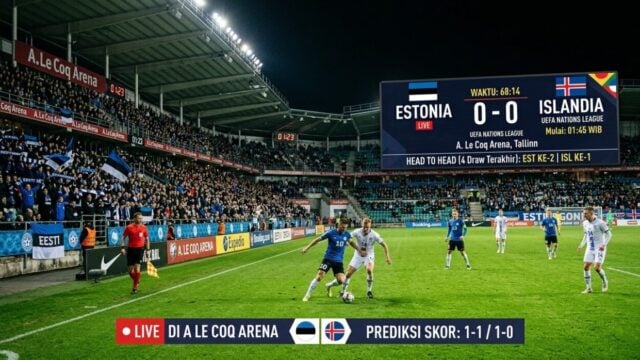 Prediksi Estonia vs Islandia Besok 7 Okt 01.45 WIB: Liga Negara UEFA di A Le Coq Arena Tallinn, Duel Papan Atas Grup C4