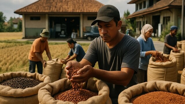 Hilirisasi industri agro mengolah hasil pertanian di pabrik Indonesia