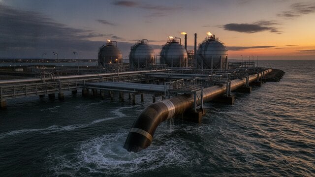 Ekspor gas Indonesia ke Singapura dan fasilitas LNG pesisir