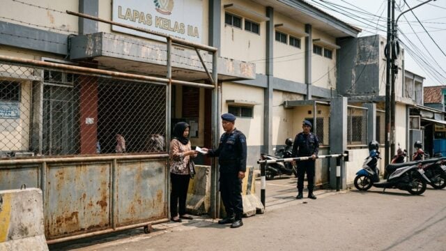 Gerbang depan Rutan Kelas I Depok Jawa Barat