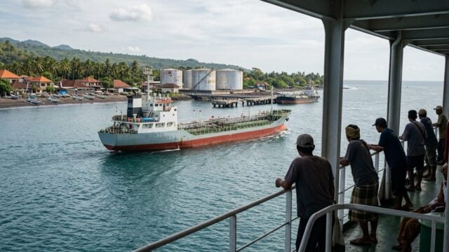 Kapal tanker membawa pertalite khusus Bali menuju terminal BBM Manggis