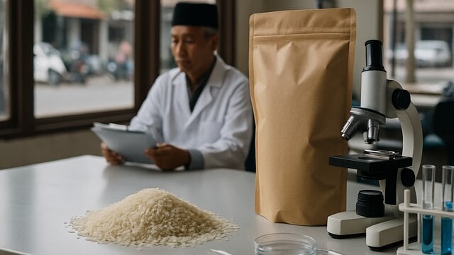 Beras fortifikasi palsu dan kemasan pangan dalam penyidikan Polri