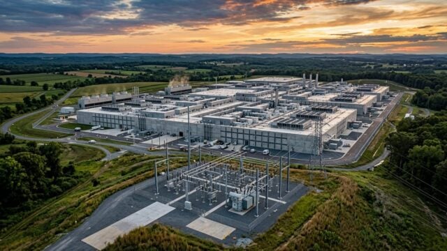 Deretan infrastruktur pusat data AI dengan generator diesel di Texas