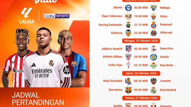 Tempat Nonton Pekan Kesepuluh La Liga 2026/27