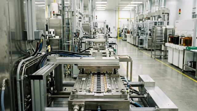 Bahan kemasan chip untuk produksi semikonduktor di fasilitas industri