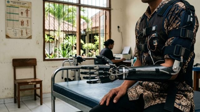 Tangan bionik dengan sensor otot membantu menggerakkan prostesis