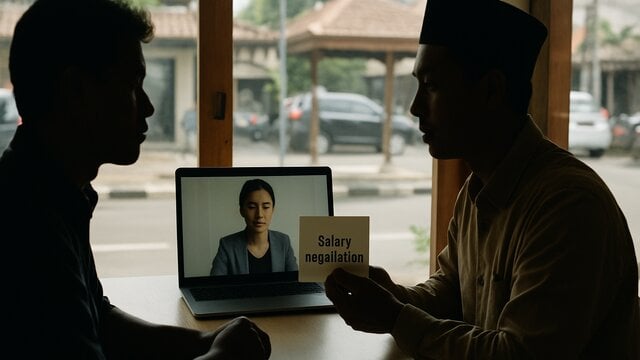 Wawancara kerja AI mempertemukan dua avatar dalam proses rekrutmen