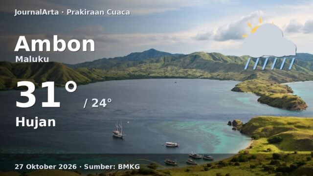 Prakiraan cuaca Ambon 27 Oktober 2026